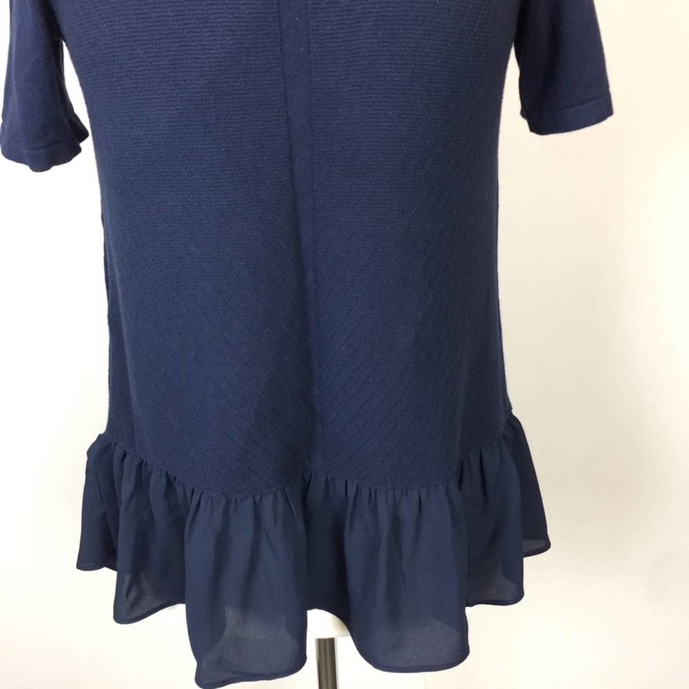LOFT Short Sleeve Sweater ruffle hem - Picture 8 of 9